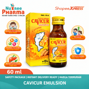 Cavicur emulsion 60 ml rasa jeruk | minyak ikan | vitamin dan nafsu makan anak