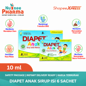 Diapet anak sirup isi 6 sachet 10 ml | untuk mengatasi mencret anak | obat diare mencret bab cair anak