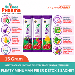 Flimty 1 sachet 15 gr minuman fiber diet detox tinggi serat tinggi nutrisi
