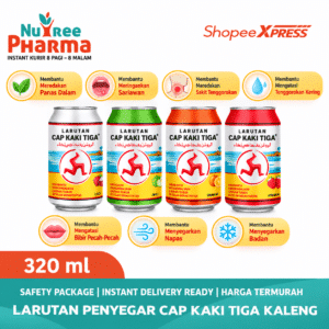 Larutan penyegar cap kaki tiga kaleng 320 ml
