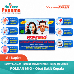 Poldan mig strip isi 4 tablet - obat sakit kepala