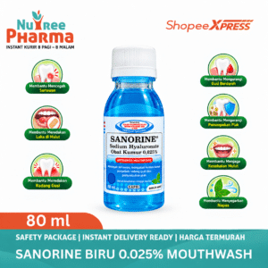 Sanorine biru 0.025% 80 ml | | sanorine mouthwash isi 80 ml | obat kumur