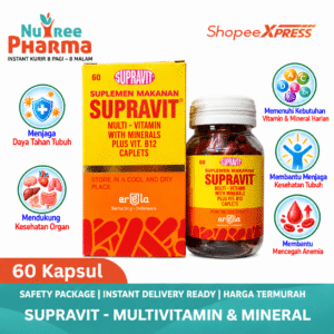Supravit multivitamin isi 60 kap | menjaga kesehatan tubuh