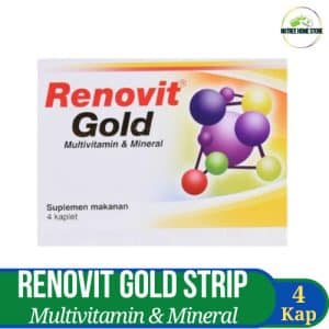 Renovit gold vitamin strip isi 4 kaplet | renofit | multivitamin & mineral
