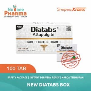 New diatabs attapulgite obat diare box isi 100 tablet