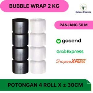 Bubble wrap potongan 4 ukuran ±30cm x 4 warna bening hitam berat 2kg