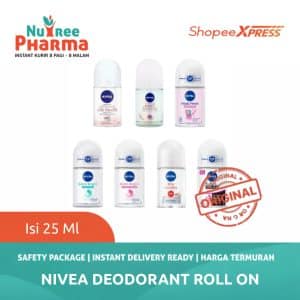 Nivea deo roll on anti perspirant 25 ml deodorant cegah bau badan nivea deodoran perlindungan maksimal kulit ketiak