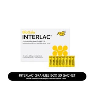 Interlac granule 0,3 gr box 30 sachet serbuk prebiotik