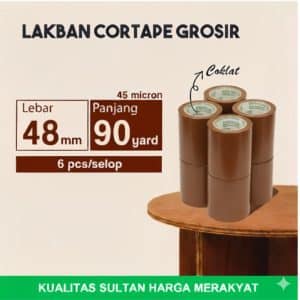 Lakban coklat 1 slop isi 6 pcs 48mm x 90y | lakban 48x90y murah lakban seven star