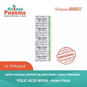 Folic acid nova 1 strip | vitamin ibu hamil | suplemen promil, hamil, dan ibu menyusui