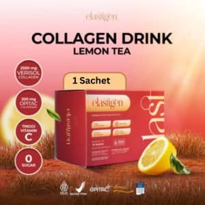 Elastigen collagen drink verisol 2500mg + glutathione opitac 200mg – minuman kulit glowing, anti-aging, halal, bpom, 0g gula