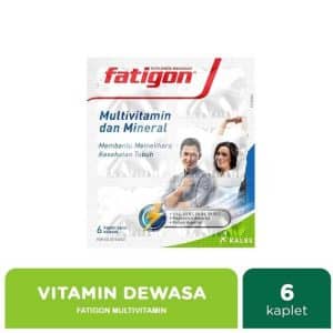 Fatigon multivitamin dan mineral isi 1 strip 6 kaplet - memulihkan otot dari dalam