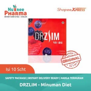 Drzlim detox fiber zlim | minuman slim diet pelancar pencernaan 10 sachet rasa mixberry