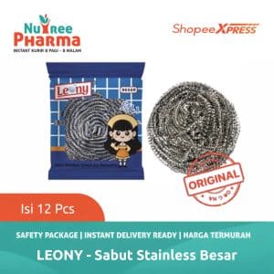 Leony sabut stainless besar anti karat kawat gosok panci tahan lama