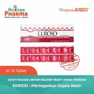 Elroid 1 strip isi 10 tablet obat wasir | membantu meredakan