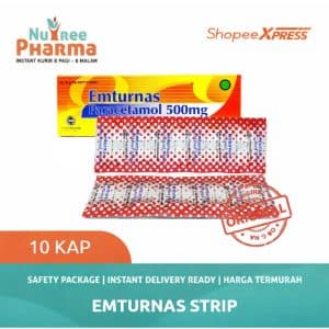 Emturnas paracetamol 500 mg strip isi 10 kap