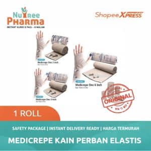 Medicrepe onemed perban elastis katun lembut perawatan keseleo cedera