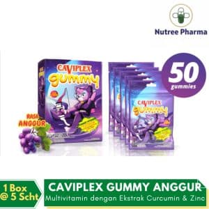 Caviplex gummy / multivitamin anak / ekstrak curcuma dan zinc / 1 box 50 gummies