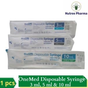 Spuit onemed syringe disposible alat suntikan 3 ml 5 ml & 10 ml ecer