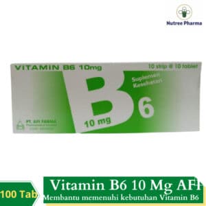 Vitamin b6 10 mg box isi 100 tablet - suplemen kesehatan vitamin b6 - afi farma