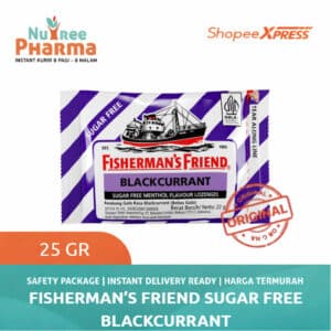 Permen fisherman's friend blackcurrant sugar free 25 gr lozenges