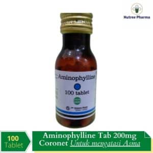 Aminophylline coronet botol 200 mg isi 100 tablet | untuk obat asma