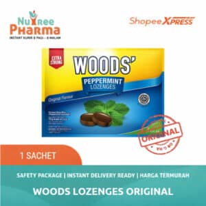 Woods peppermint lozenges original flavour isi 6 butir