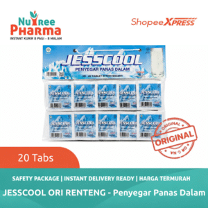 ⚡MURAH & DIJAMIN ORI⚡ Jescool / Jesscool Original Renteng Isi 20 Tablet | Minuman Pereda Panas Dalam