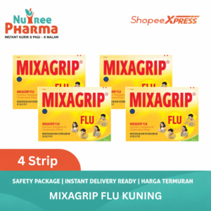 4 STRIP MIXAGRIP FLU KUNING- Obat Flu pilek Miksagrip