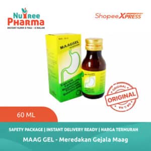 MAAG GEL SIRUP 60 ML - Obat Maag & Asam Lambung, Atasi Nyeri Ulu Hati, Perih, Mual, Kembung