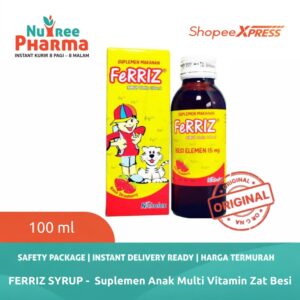FERRIZ SYRUP ISI 100 ML | SUPLEMEN ANAK MULTI VITAMIN ZAT BESI