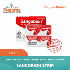 Sangobion Strip Isi 4 Tablet | Kapsul Anemia/Penambah Darah | Penambah Zat Besi dan Mineral