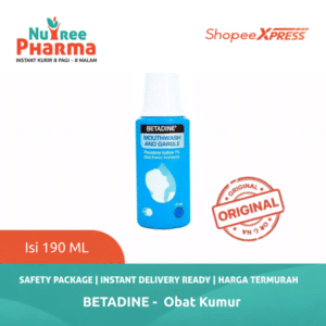 Betadine Obat Kumur Gargle Antiseptik Gargel Betadin 190 ml | Mouthwash