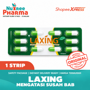 Laxing 1 Strip - Melancarkan Susah Buang Air Besar