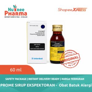 ⚡MURAH & DIJAMIN ORI⚡ Prome Sirup Ekspektoran 60 ml | Obat Batuk Karena Alergi