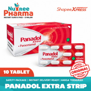 PANADOL EXTRA MERAH STRIP 10 TABLET | PANADOL MERAH | OBAT SAKIT KEPALA & GIGI