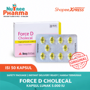 Force D Vitamin D3 5000 IU 50 Kapsul Lunak / Vitamin D