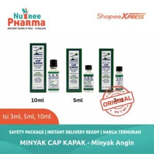 Minyak Angin Cap Kapak 3 ml, 5 ml, 10 ml