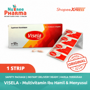 Visela Tablet 1 Strip  | Vitamin Ibu Hamil / Program Kehamilan | Asam Folat / Folic Acid  400 mcg & B6 & B12