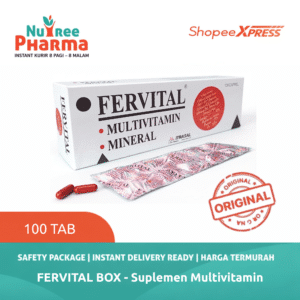 Fervital Box Isi 100 Kapsul | Multivitamin Dan Mineral