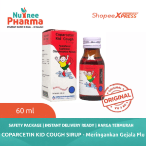Coparcetin Kid syrup 60ml - Meredakan demam | Sakit Kepala | Mengencerkan Dahak | Meringankan Gejala Influenza