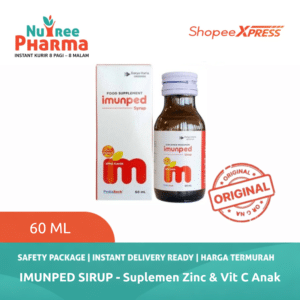 Imunped Sirup 60 ml / Suplemen Zinc Dan Vitamin C Anak