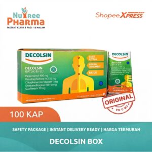 Decolsin Strip BOX 100 Obat Flu Demam Disertai Batuk