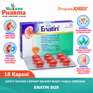 ENATIN BOX ISI 18 KAPSUL MEMBANTU MELURUHKAN BATU GINJAL