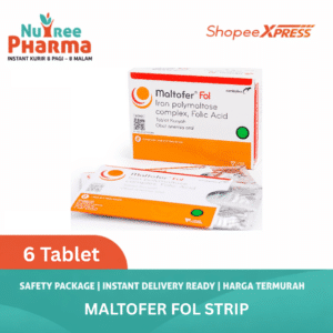 Maltofer Fol Tablet Zat Besi + Asam Folat Isi 1 Strip – Suplemen Penambah Darah Pencegah Anemia Ibu Hamil & Dewasa