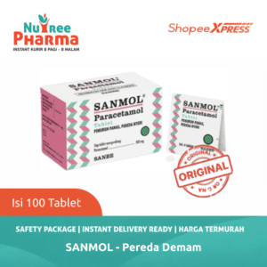 ⚡MURAH & DIJAMIN ORI⚡ SANMOL 500 MG BOX ISI 100 TABLET | PARACETAMOL 500 MG | OBAT DEMAM | SAKIT KEPALA | SAKIT GIGI