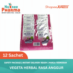 MURAH & DIJAMIN ORI Vegeta Herbal Anggur Merah Renteng Isi 12 Sachet | Melancarkan Buang Air Besar