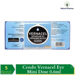 Cendo Vernacel Minidose 0.6ml Meredakan Mata Merah isi 5 Obat Tetes Mata