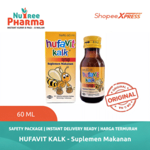 Hufavit kalk syrup 60ml - Sumber kalsium, Fosfor dan multivitamin