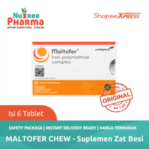 Maltofer Chew Tablet Kunyah 1 STRIP 6 Tablet | Obat Vitamin Anemia | Kekurangan Zat Besi